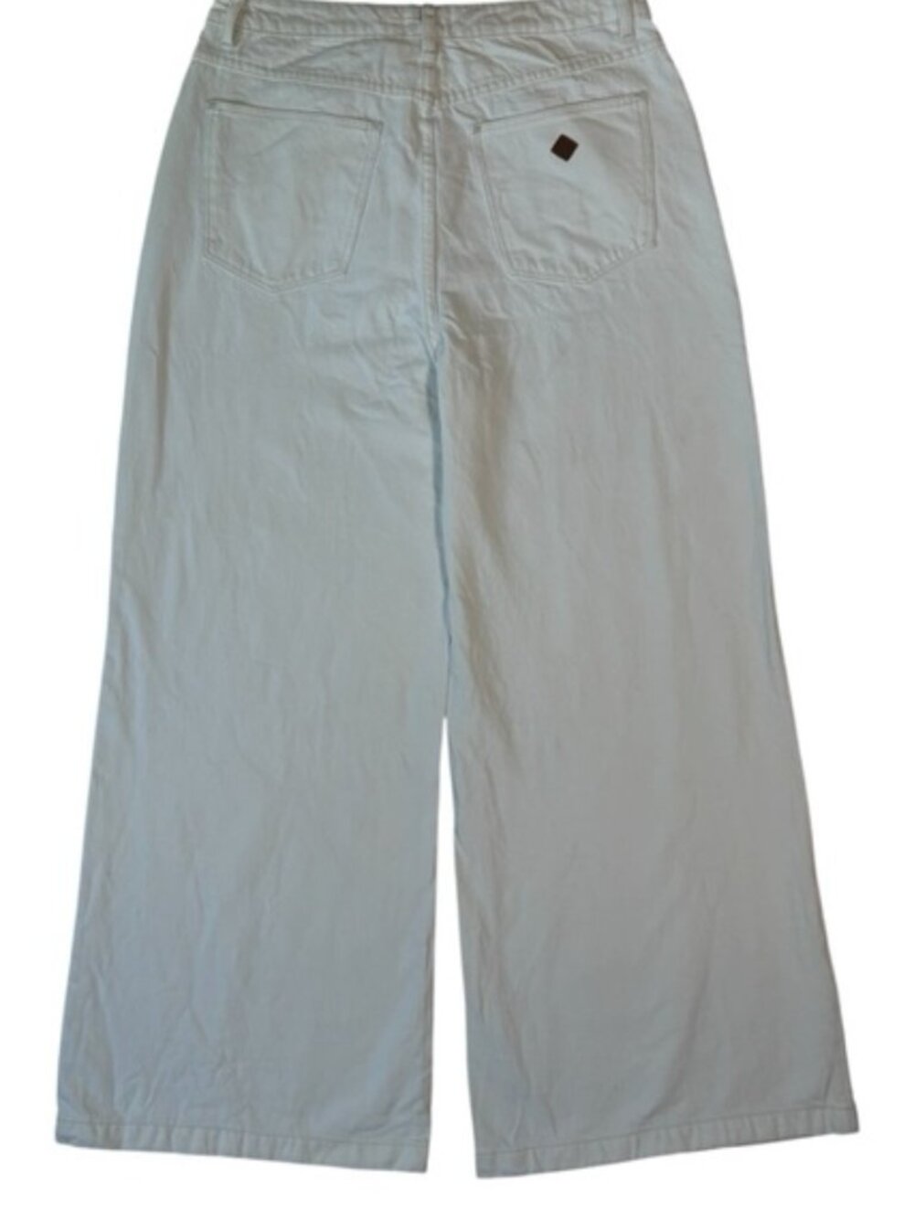 Abrand White Barrel Leg Jeans Womens Size 33 High Rise Full Length Denim - Picture 7 of 14